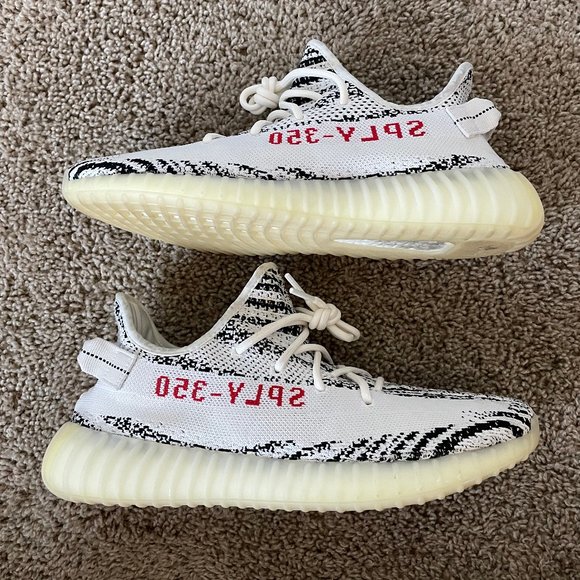 Yeezy SPLY Boost 350 V2 Zebra, Sz 11 - Picture 5 of 7